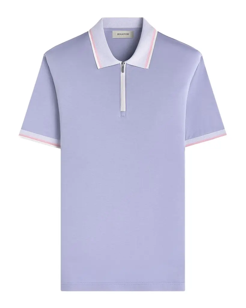 Bugatchi en 's Tipped Knit-Trim Quarter-Zip Polo Shirt