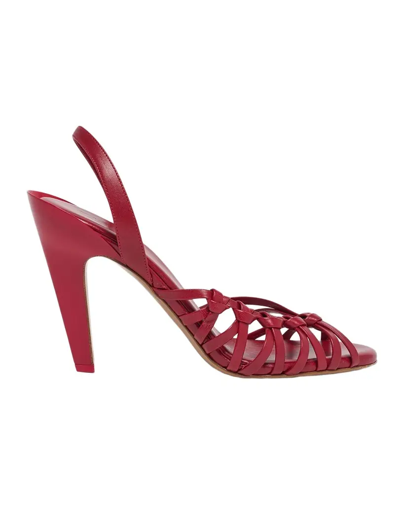 Chloe 95mm Estra Knotted Leather Sandals