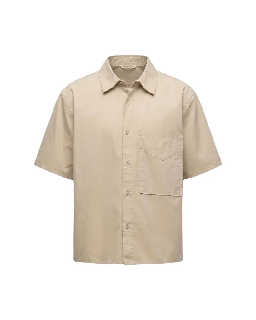 Hudson Men 's Cotton Oversized-Pocket Short-Sleeve Shirt