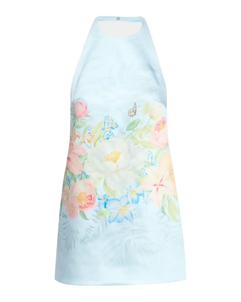 Retrofete Drexley Floral Halter Mini Dress
