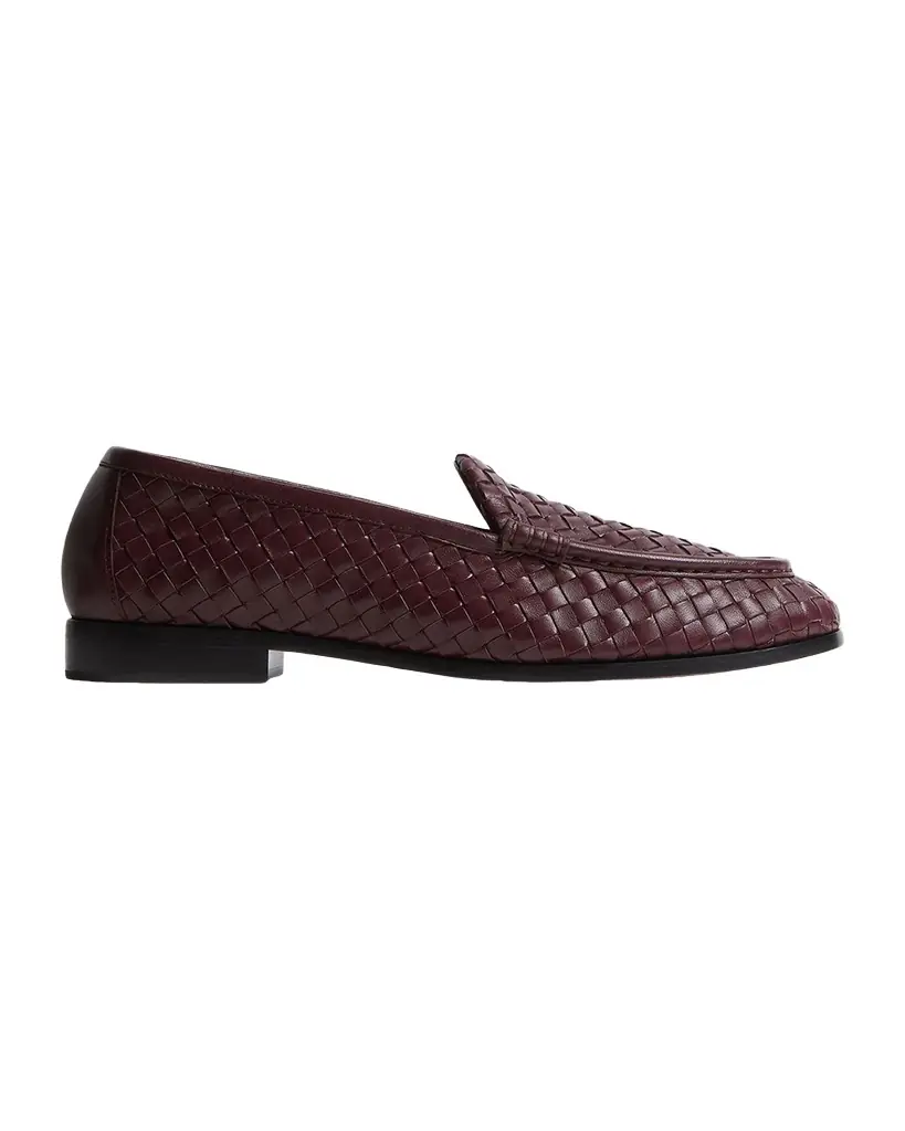 Bottega Veneta Men 's Silenzio Intrecciato Napa Leather Loafers