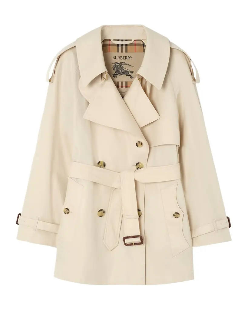 Burberry Fitzrovia Tropical Gabardine Short Trench Coat