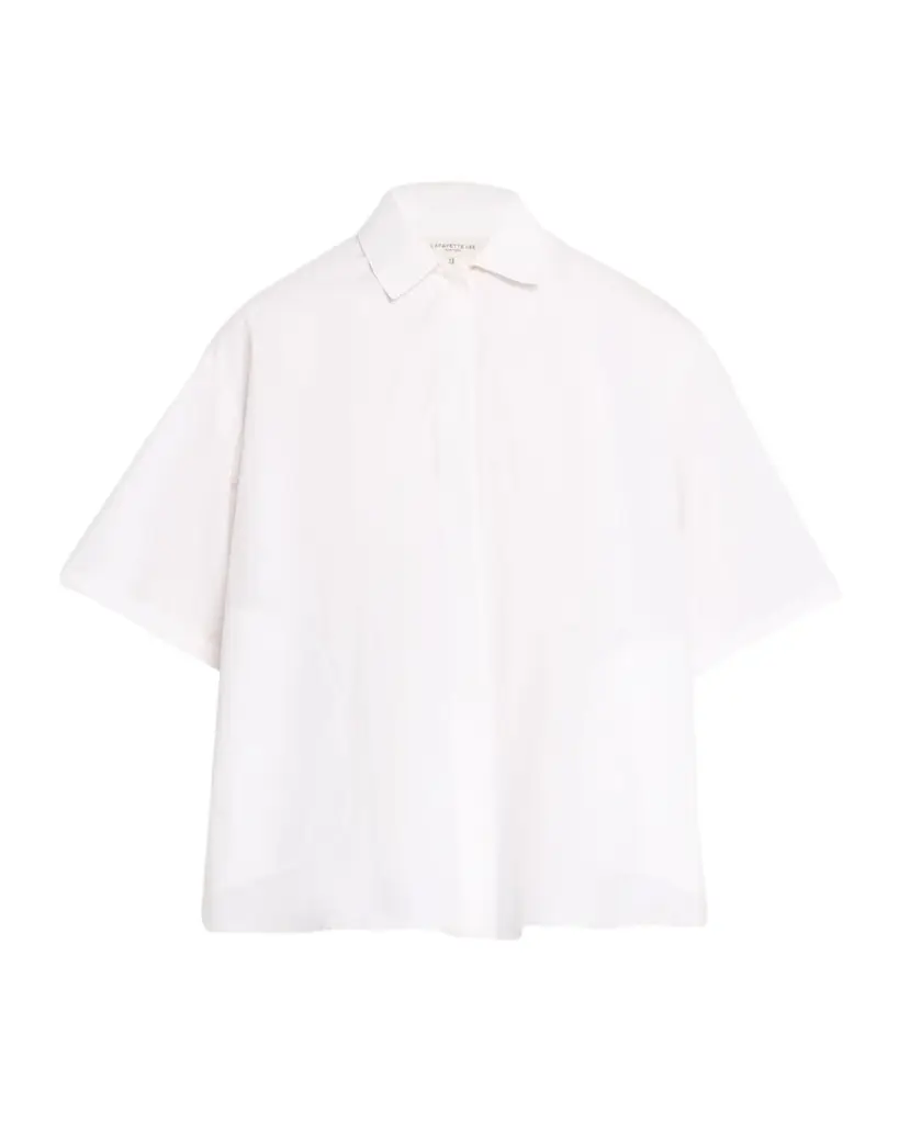 Lafayette 148 New York Pleated Cotton Shirt