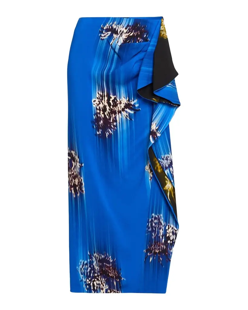Proenza Schouler Cella Printed Double Crepe Skirt