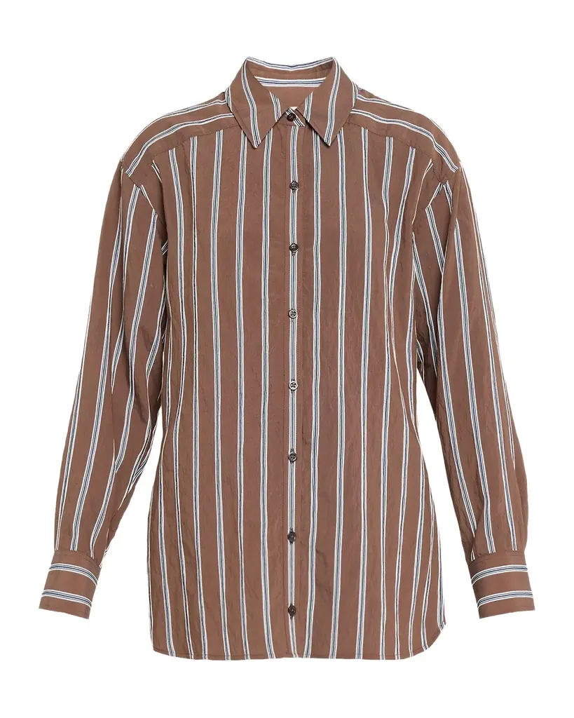 Veronica Beard Lloyd Stripe Button-Front Shirt