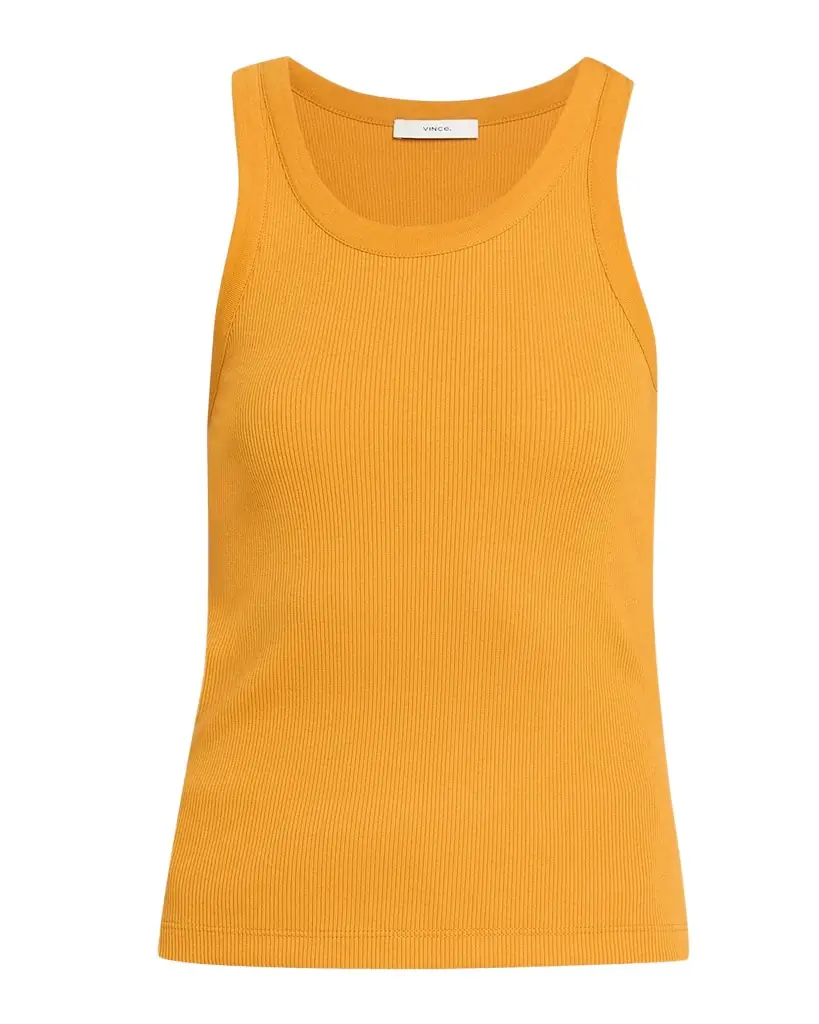 Vince Scoop-Neck Ribbed Tank Top