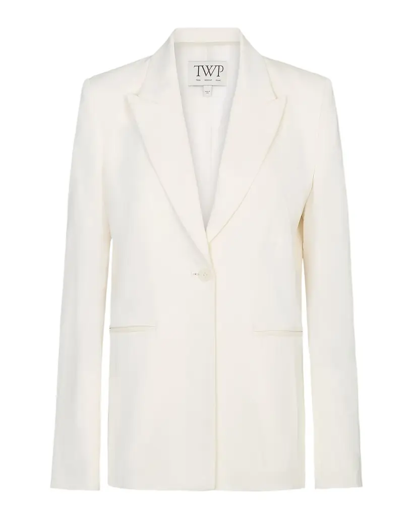TWP Her Fit Blazer in Coated Viscose Linen