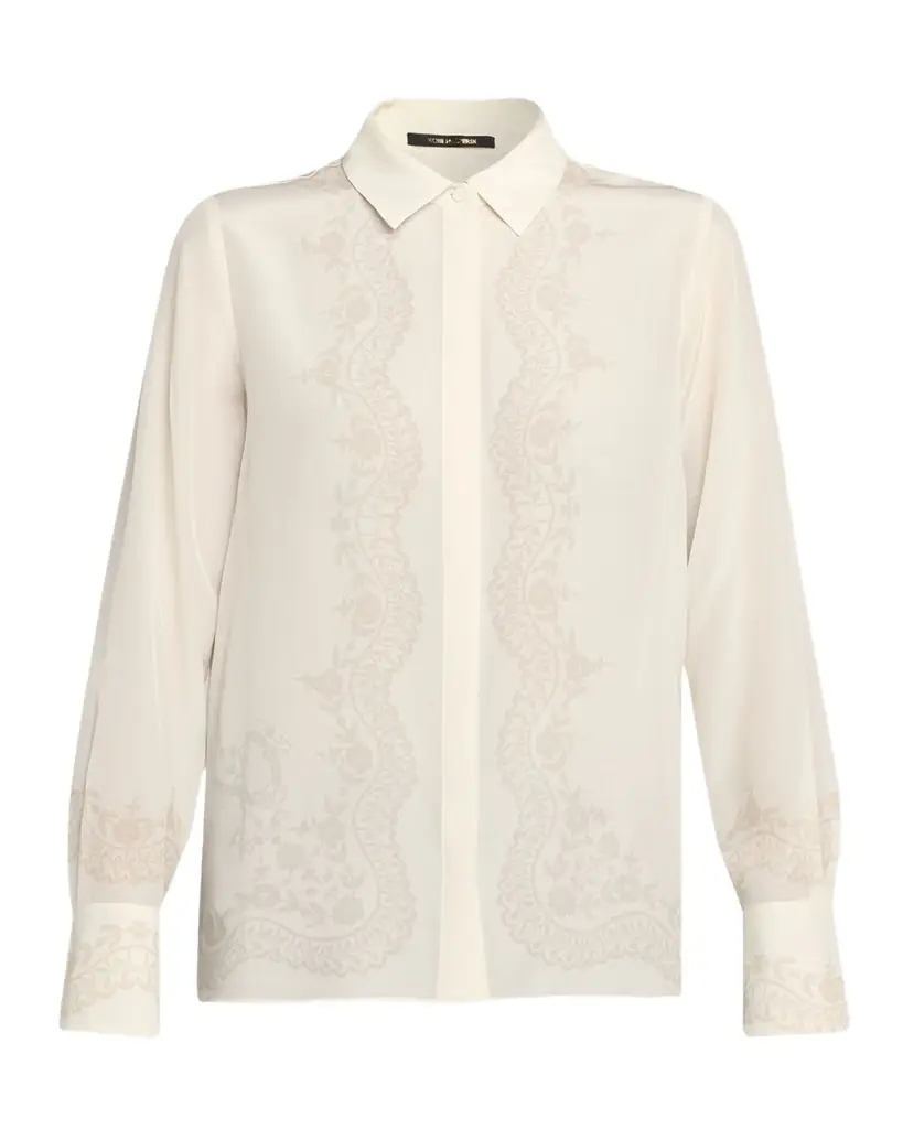 Kobi Halperin Serena Floral-Print Silk Blouse