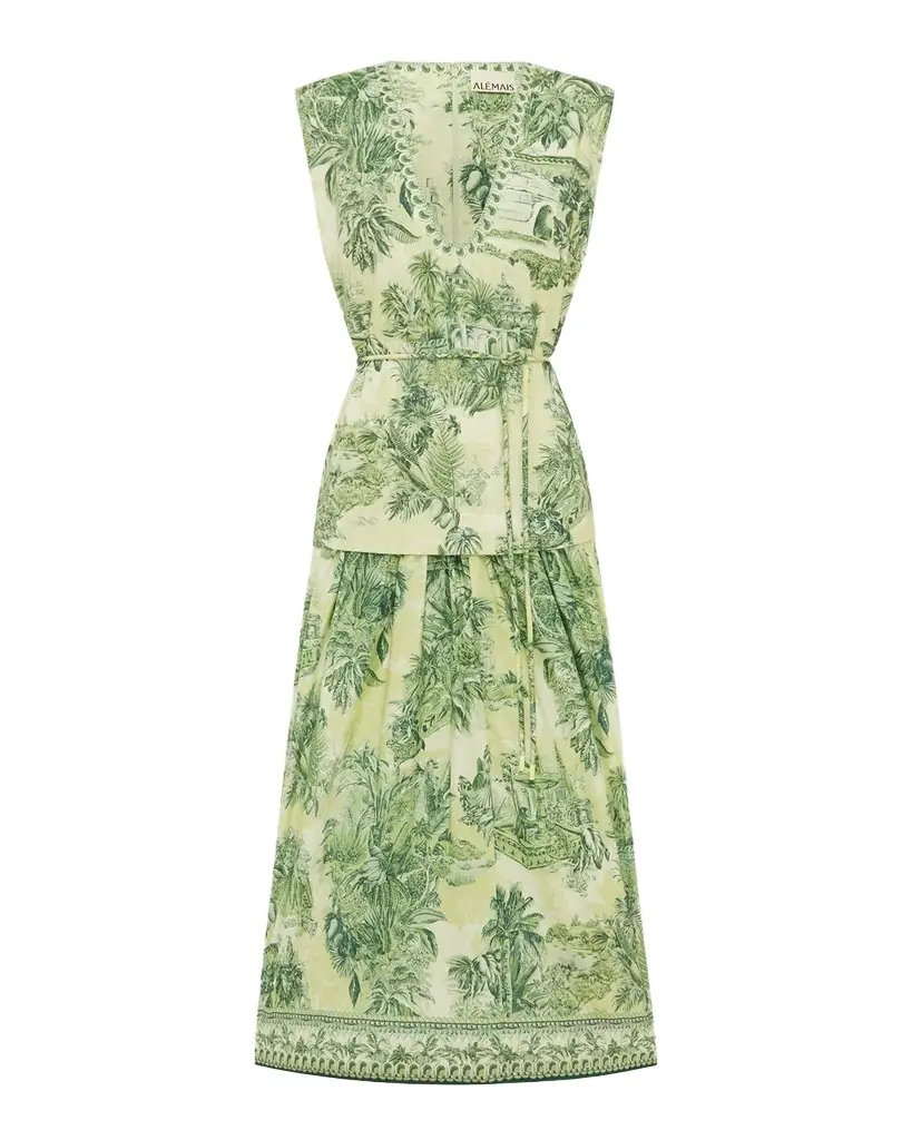 ALEMAIS Sara Printed Midi Dress