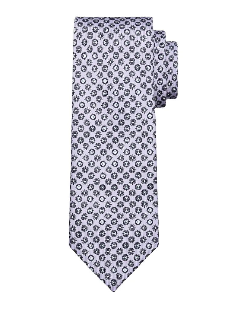 Brioni Men 's Micro-Medallion Silk Tie