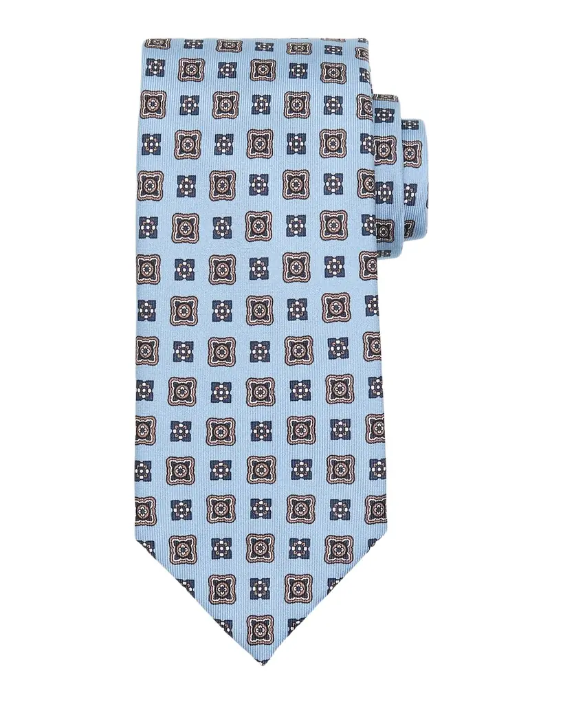 Brioni Men 's Medallion Silk Tie