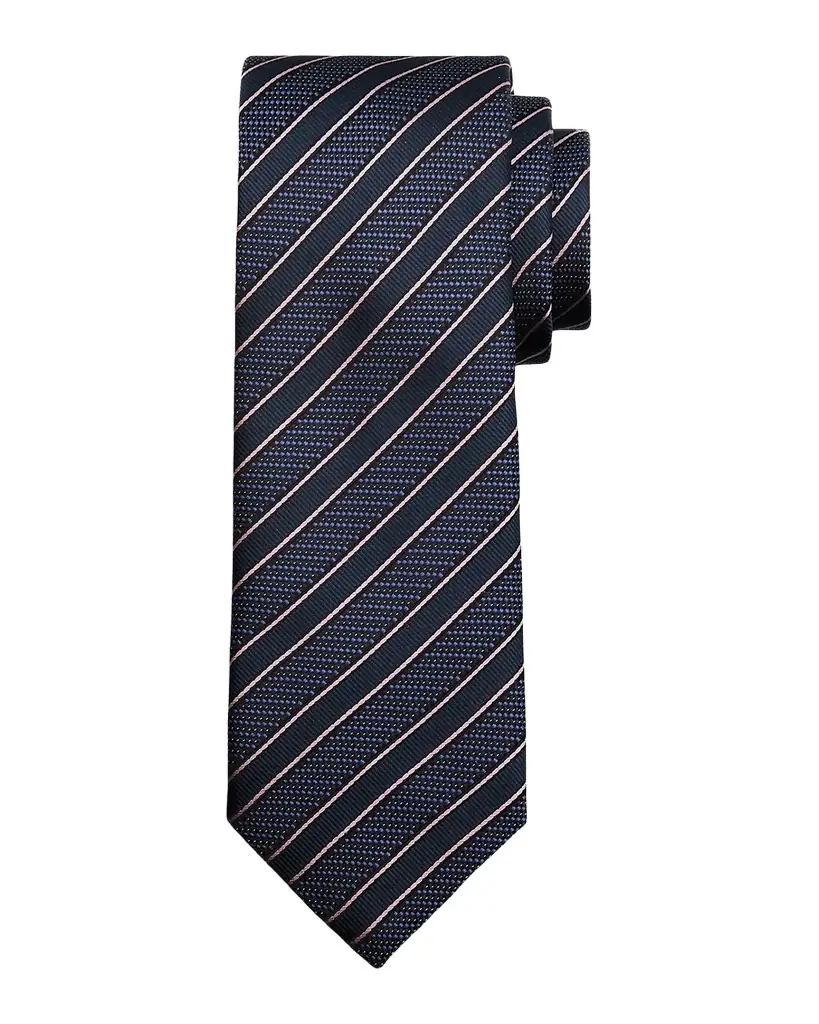 Brioni Men 's Diagonal Stripe Jacquard Silk Tie