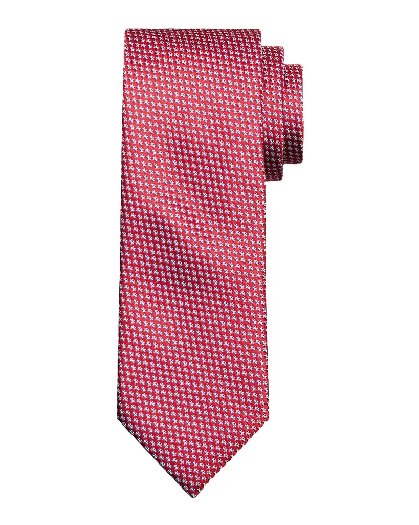 Brioni Men 's Geometric-Woven Jacquard Silk Tie