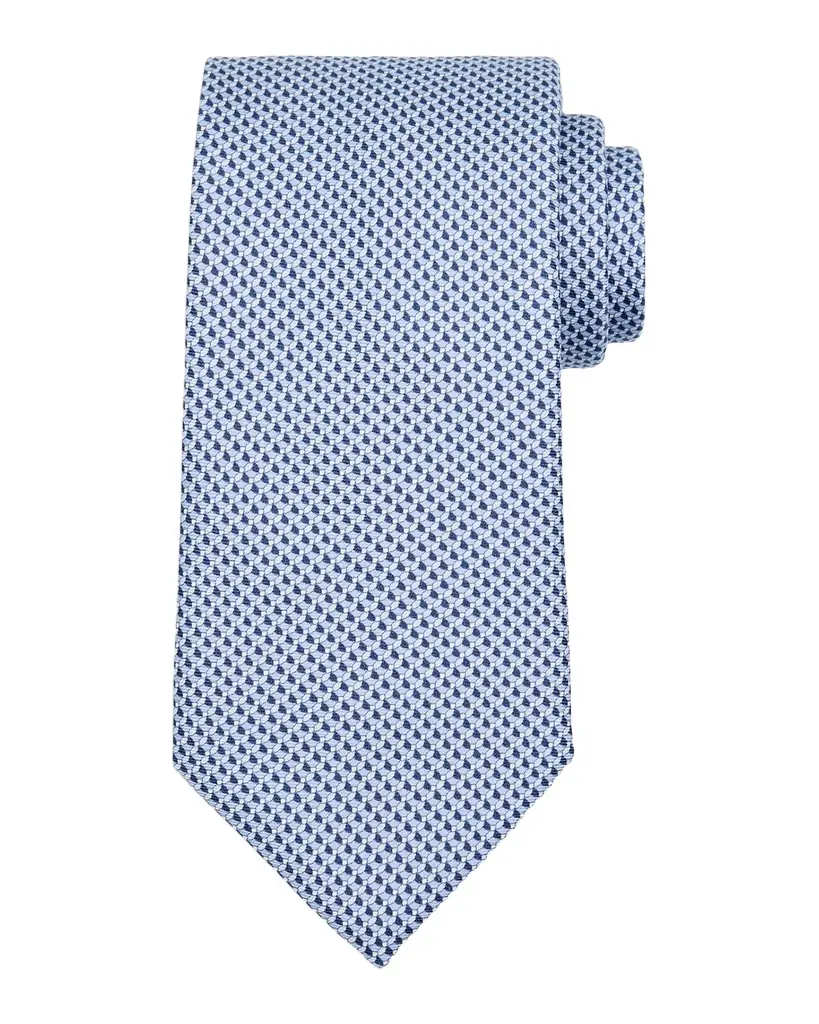 Brioni Men 's Micro Print Silk Jacquard Tie