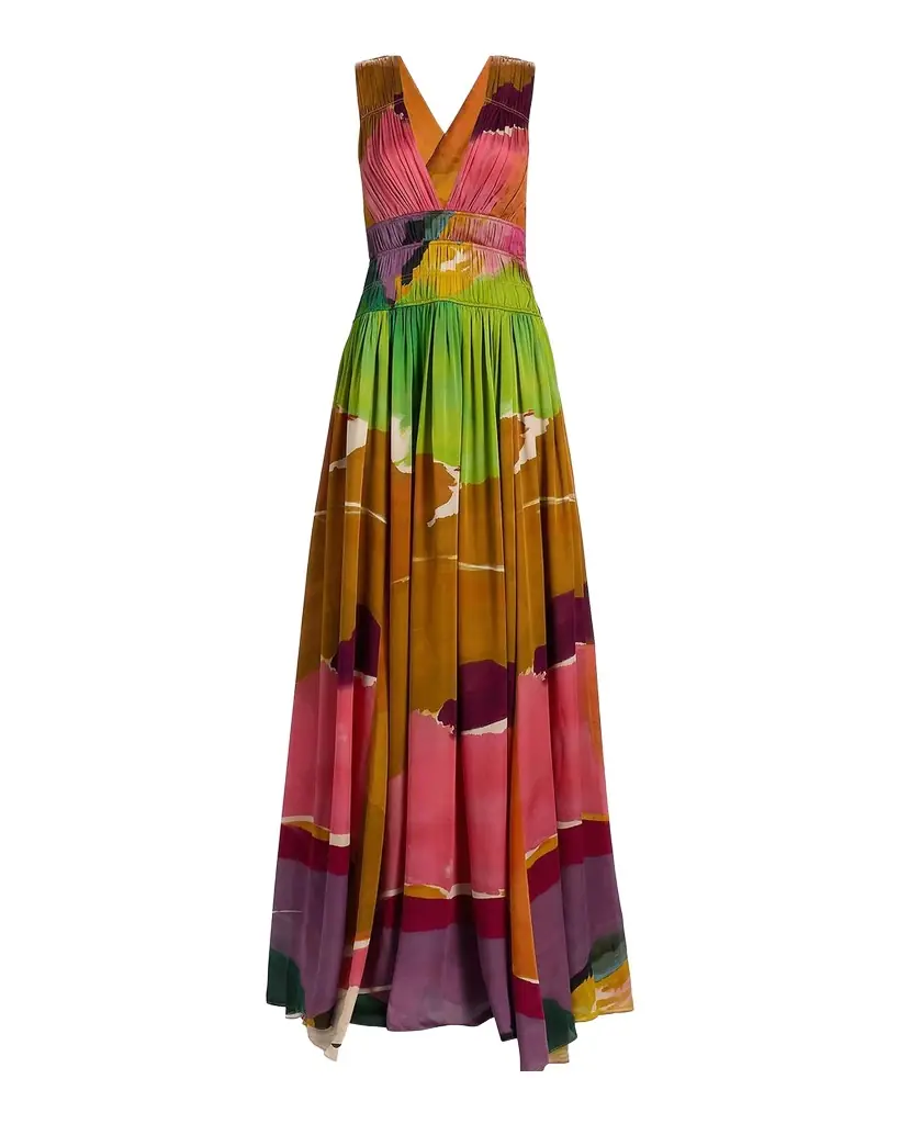 Ulla Johnson x Helen Frankenthaler Boheme Silk-Chiffon Gown