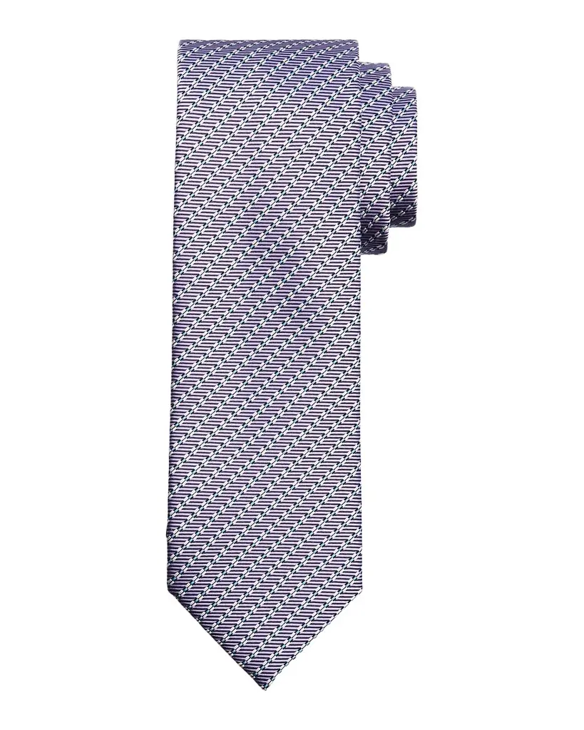 Brioni Men 's Micro-Print Silk Jacquard Tie