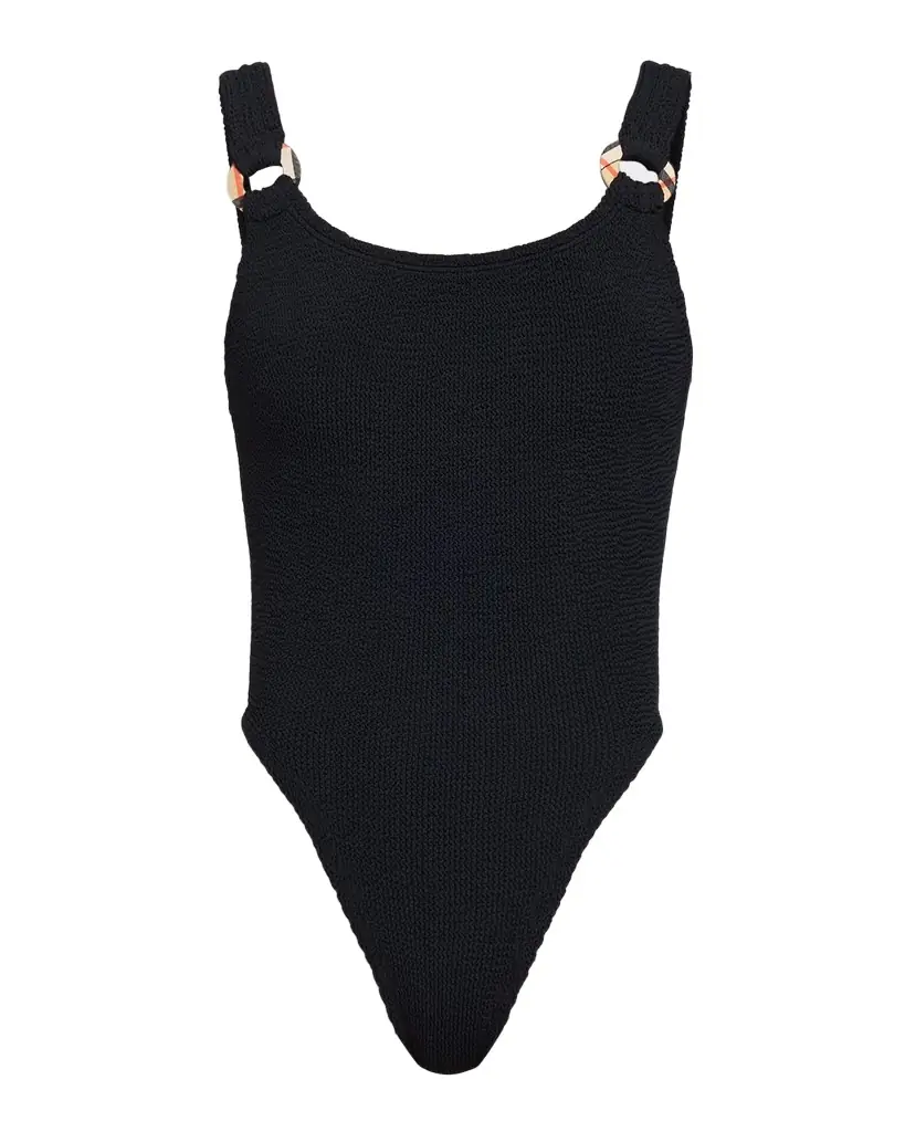 Burberry x Hunza G Domino Check Ring One-Piece Swimsuit