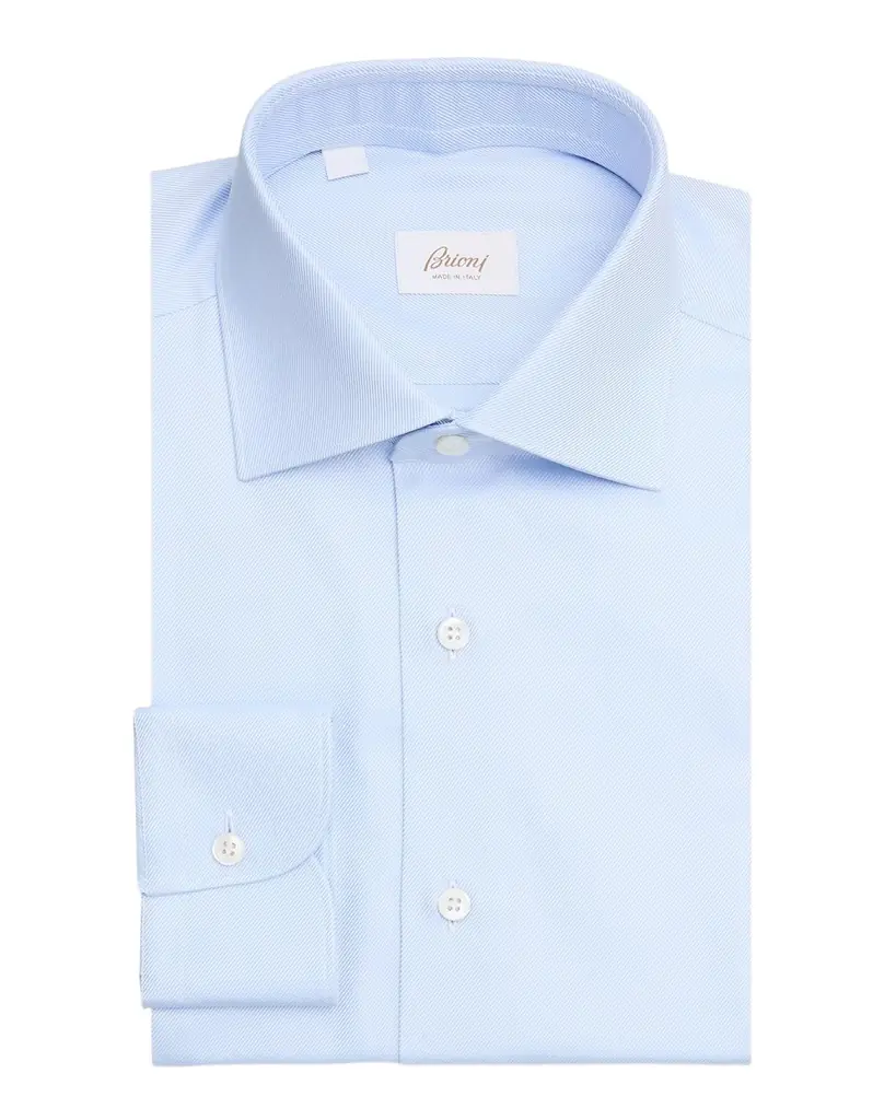 Brioni Men 's Micro-Stripe Silk Dress Shirt