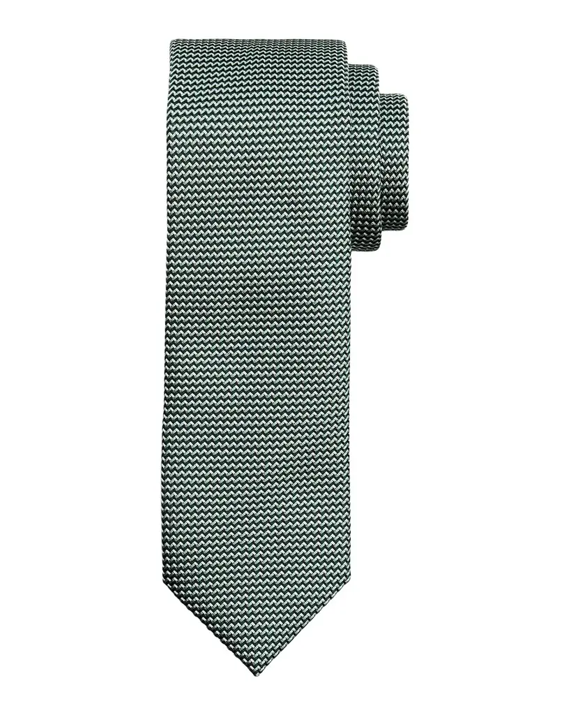 Brioni Men 's Micro-Woven Jacquard Silk Tie