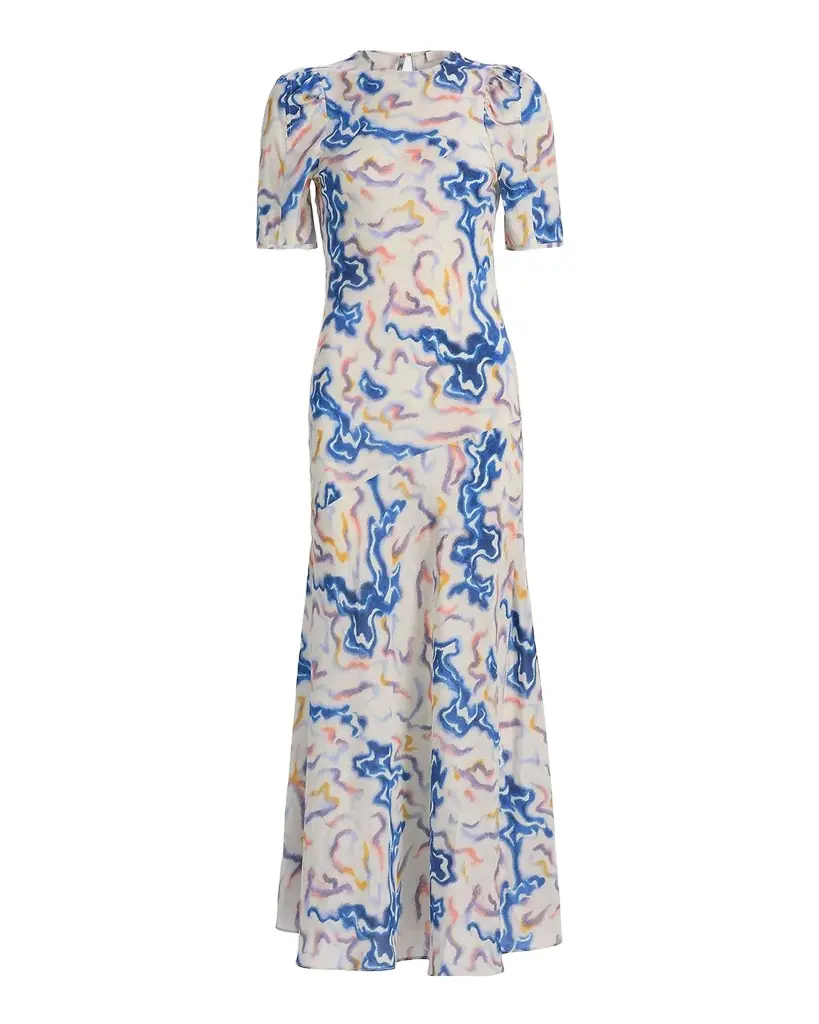 Ulla Johnson Samar Short-Sleeve Silk Dress