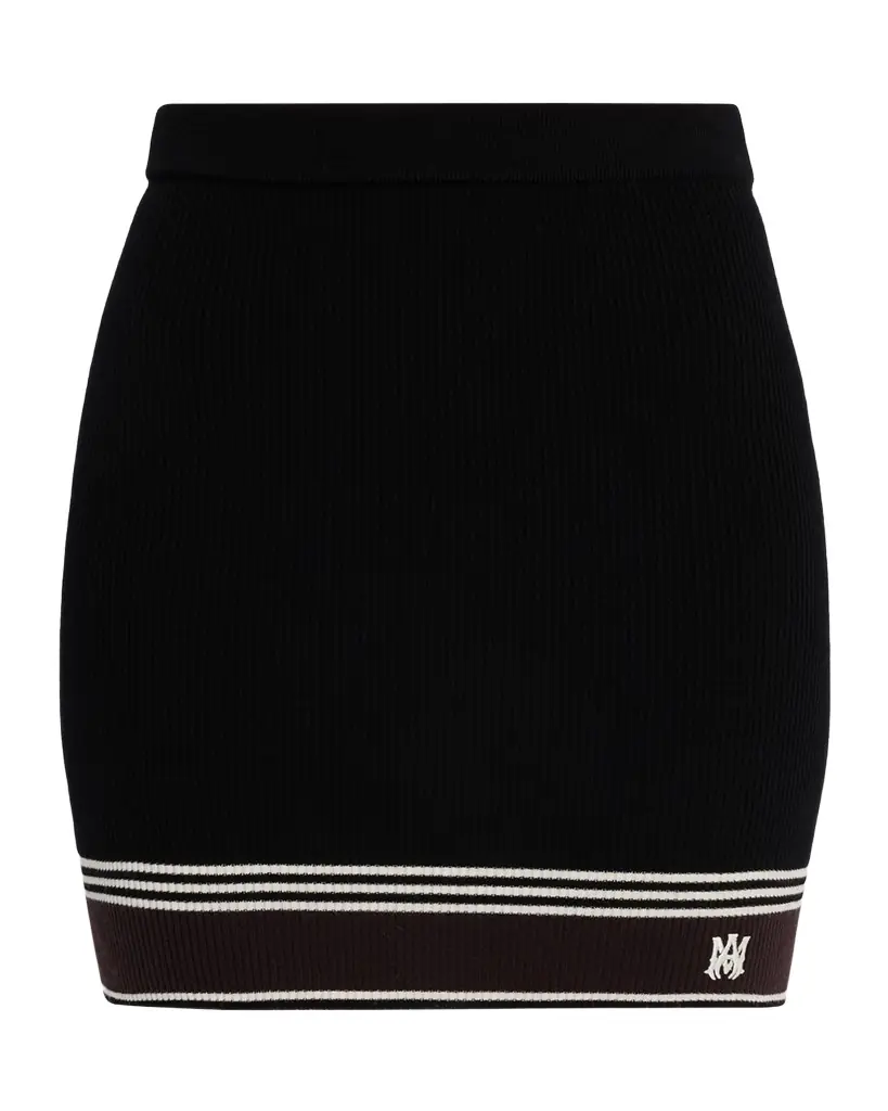 Amiri MA Stripe Rib Mini Skirt
