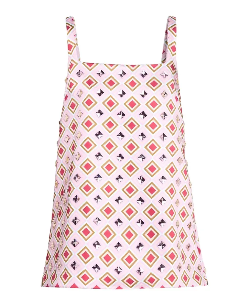 Retrofete Zephyra Embellished Satin Shift Dress