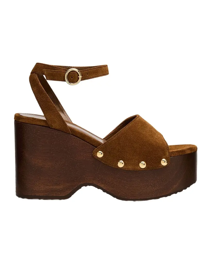 Gianvito Rossi Suede Ankle-Strap Platform Sandals