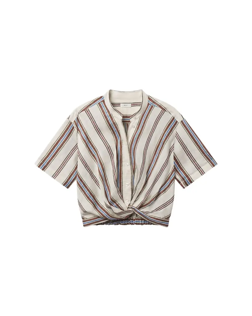 A.L.C. Leonore Gathered Linen Top