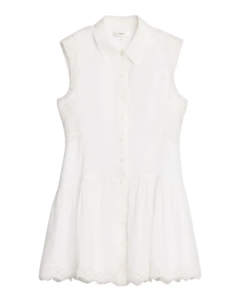 FRAME The Embroidered Mini Day Dress