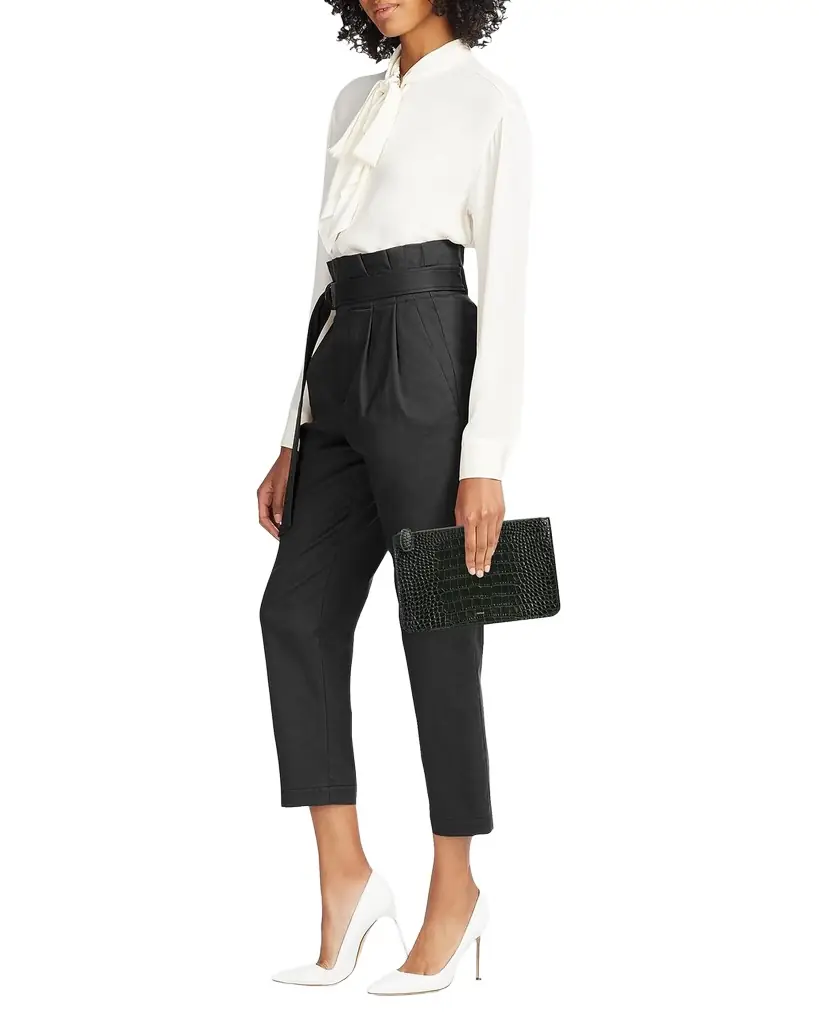 Toteme Croc-Embossed Leather Clutch Bag