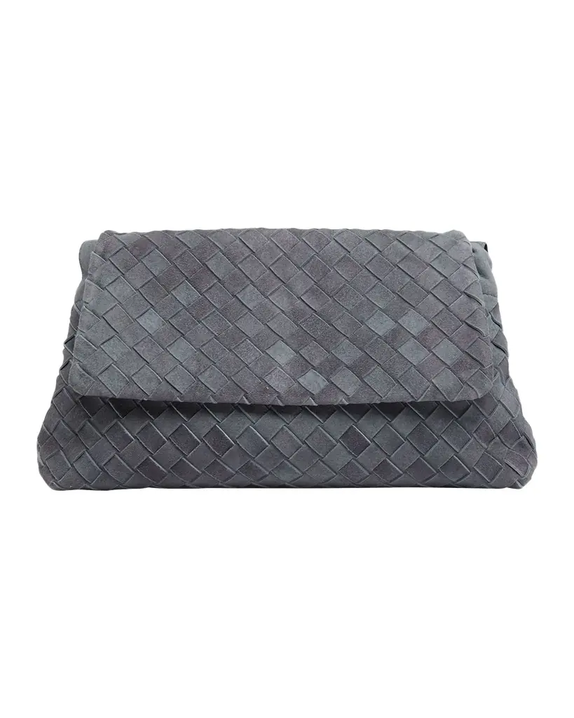 Bottega Veneta Giorno Dustbag Flap-Top Suede Shoulder Bag