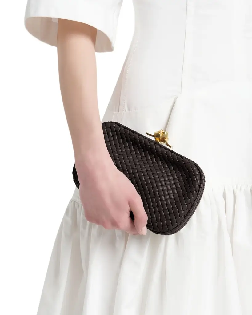 Bottega Veneta Padded Leather Sculptural Knot Clutch Bag