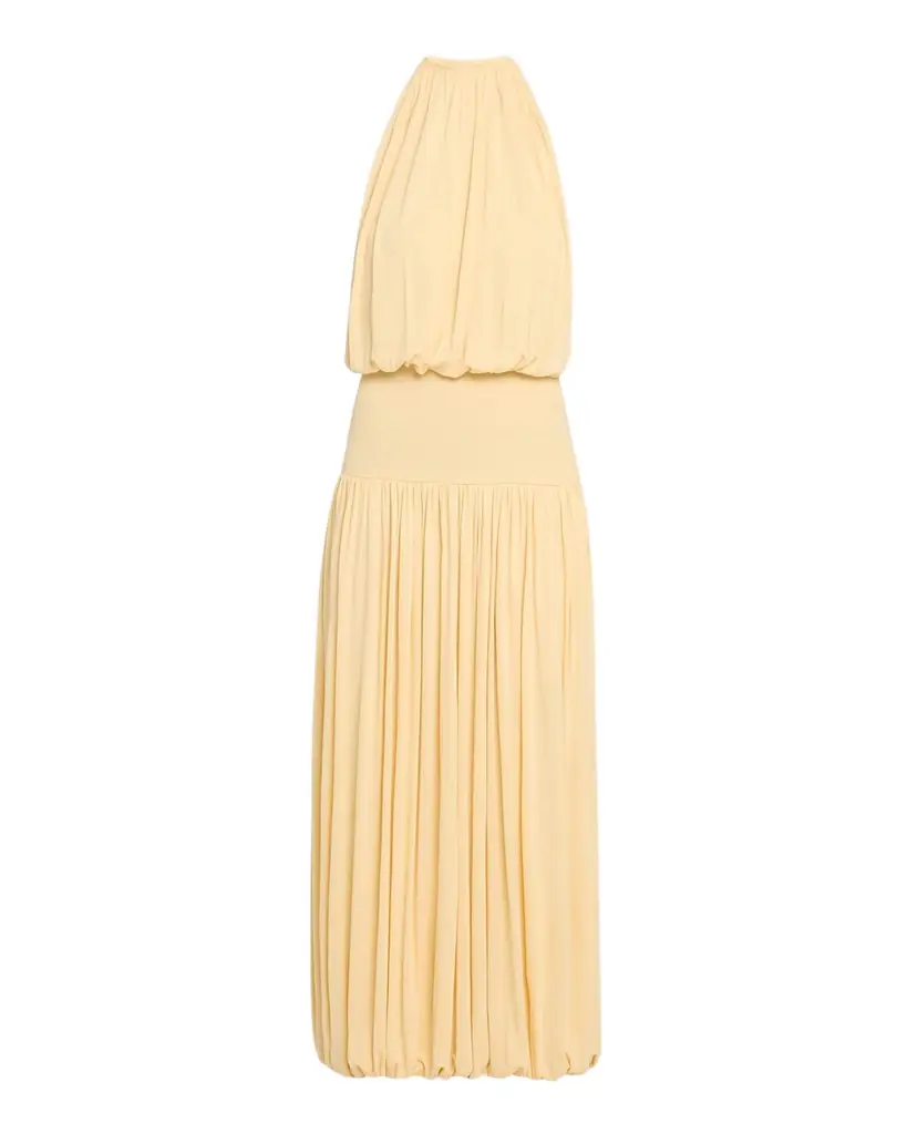 Toteme Soft Gathered Halter Midi Bubble Dress