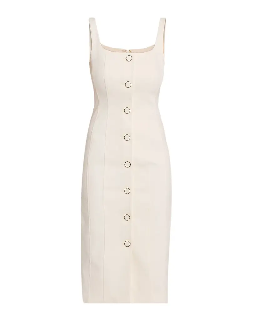 Veronica Beard Liana Sleeveless Buttoned Midi Dress