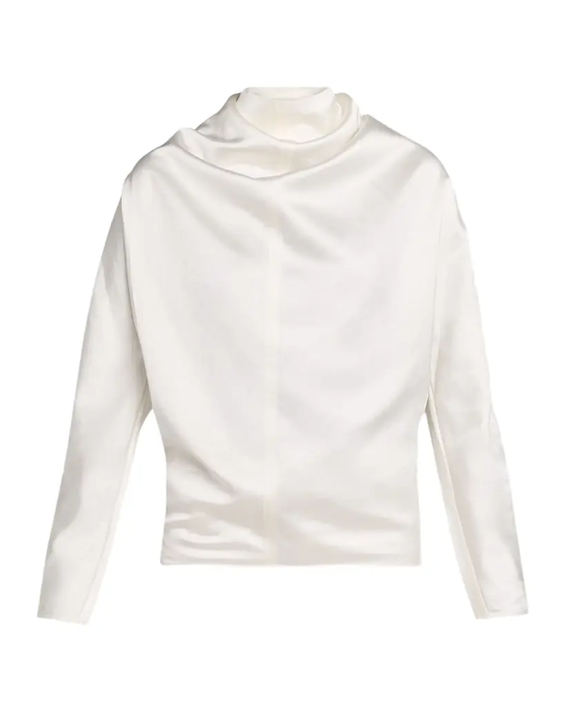 Toteme Cowl-Neck Organza Blouse