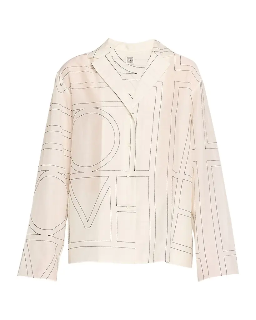 Toteme Monogram Cotton PJ Top