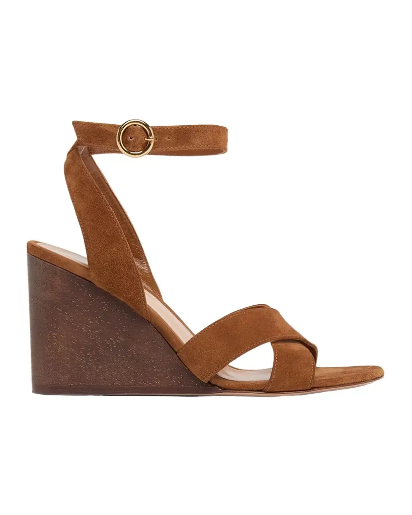 Gianvito Rossi 85MM Suede Wedges