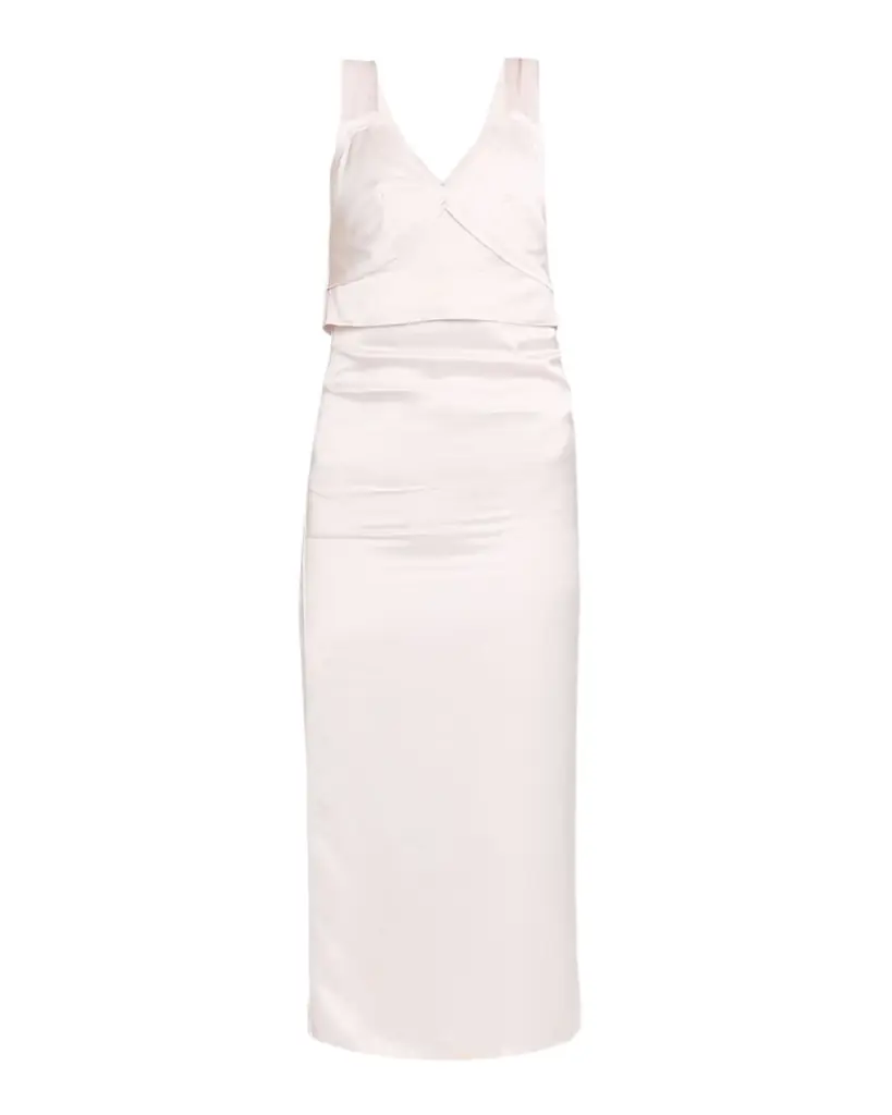Toteme V-Neck Empire-Waist Midi Slip Dress