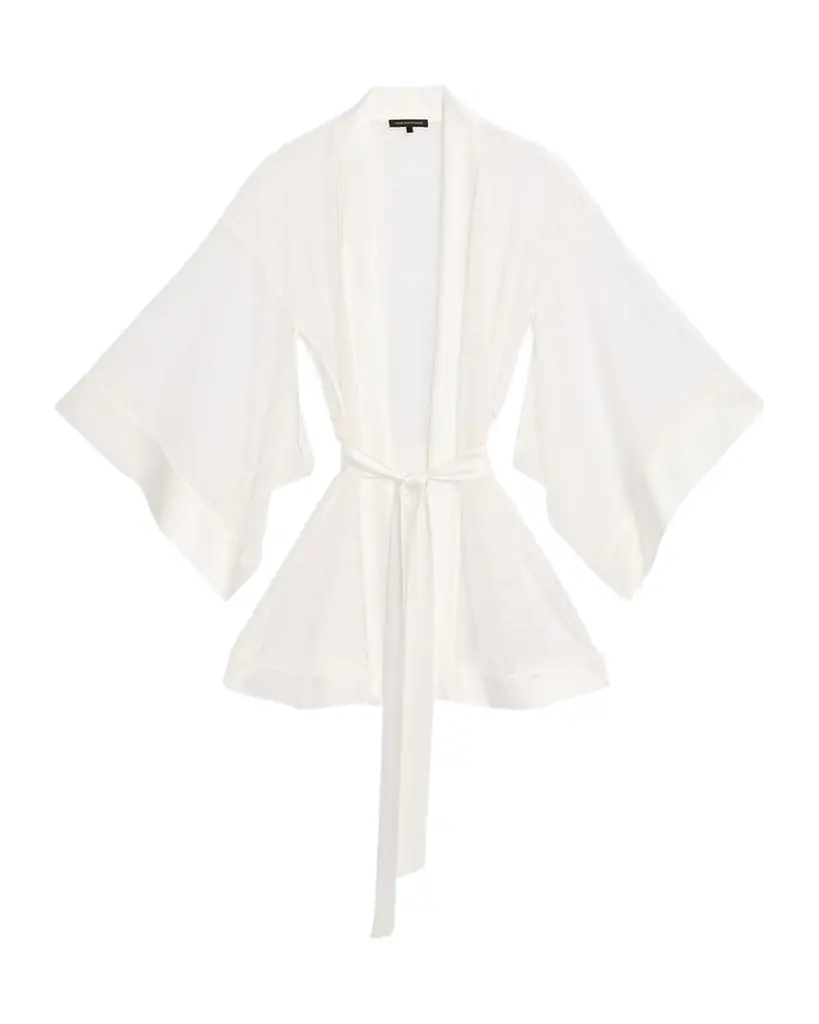 Kiki De Montparnasse Petite Fleur Sheer Lace Kimono Robe