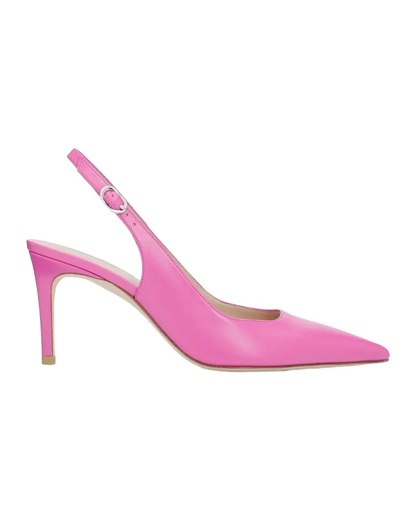 Stuart Weitzman 75mm Stuart Power Leather Slingback Pumps