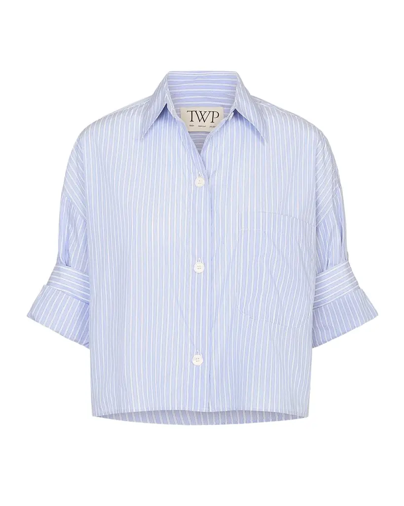 TWP Next Ex Striped Cropped Shirt