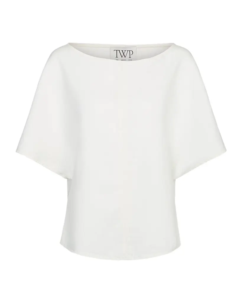 TWP Simple T in Denim Shirting