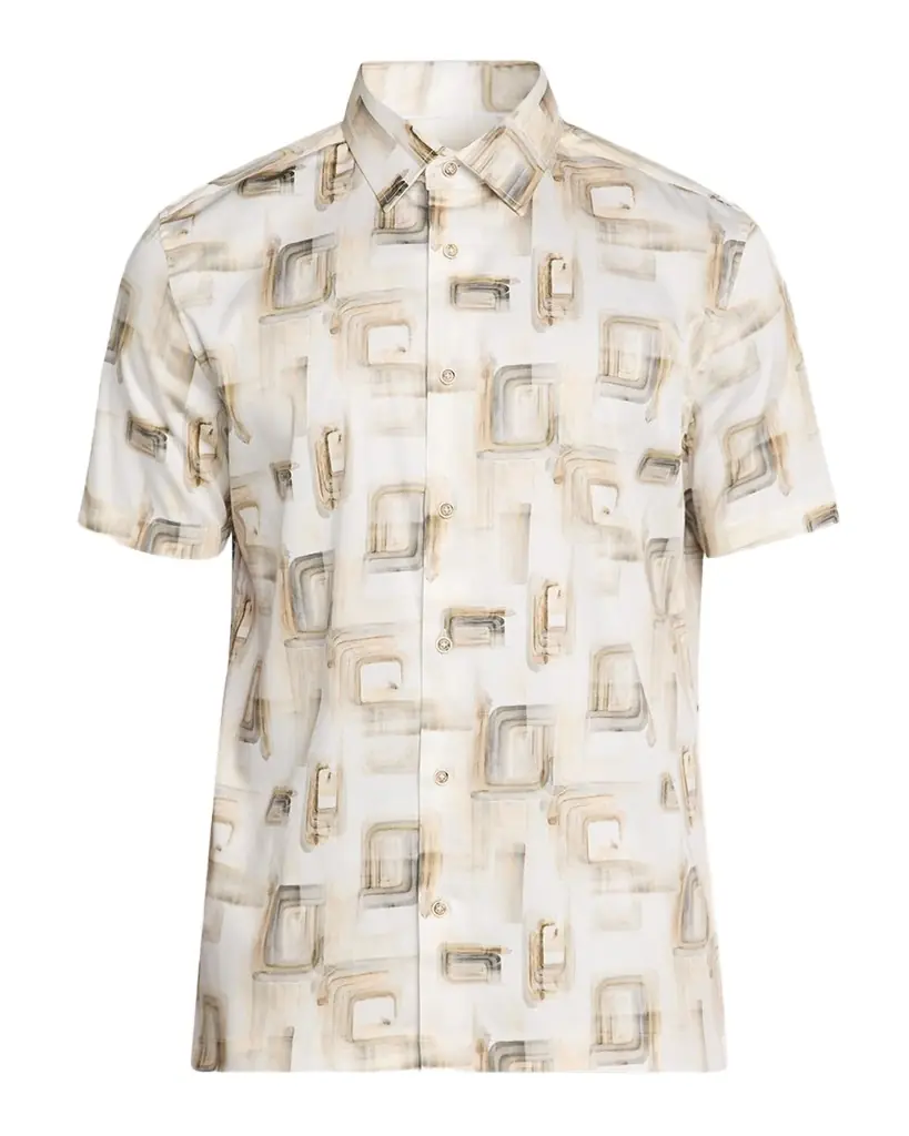 Bugatchi Men 's Orson Watercolor Abstract Short-Sleeve Shirt