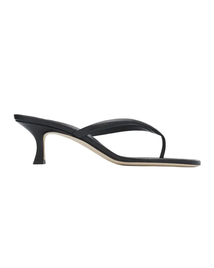 Manolo Blahnik 50mm Paterno Leather Thong Sandals