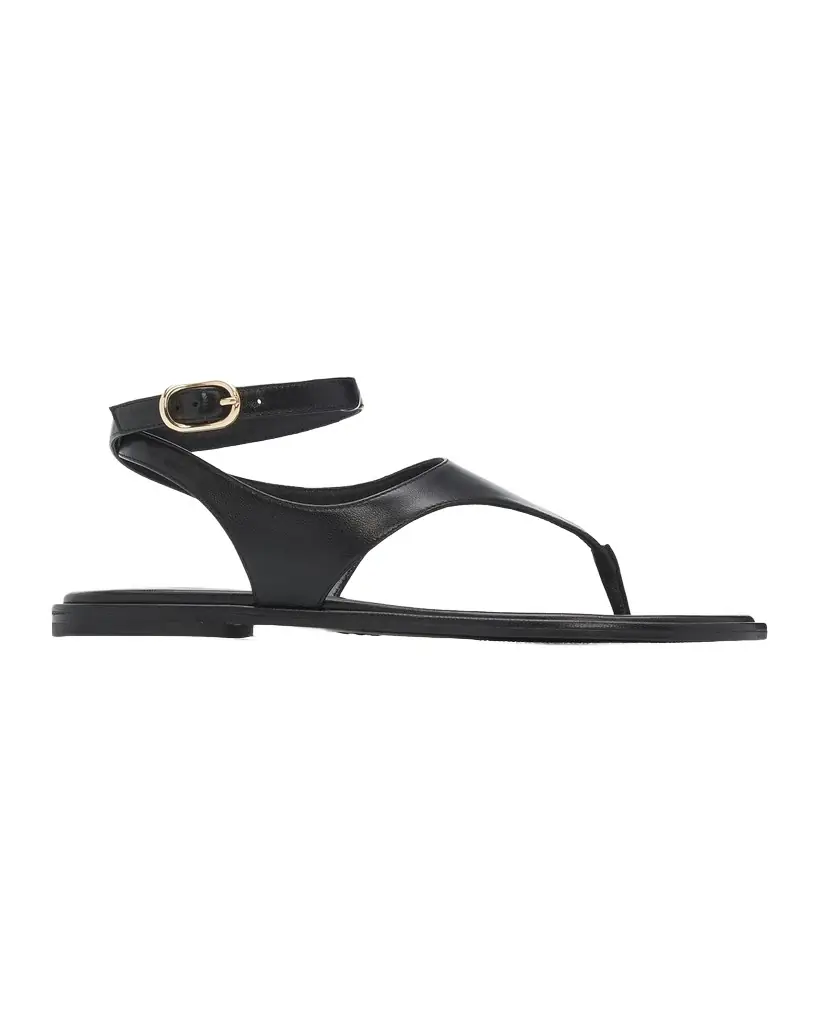 Stuart Weitzman Marley Nappa Leather Flat Thong Sandals