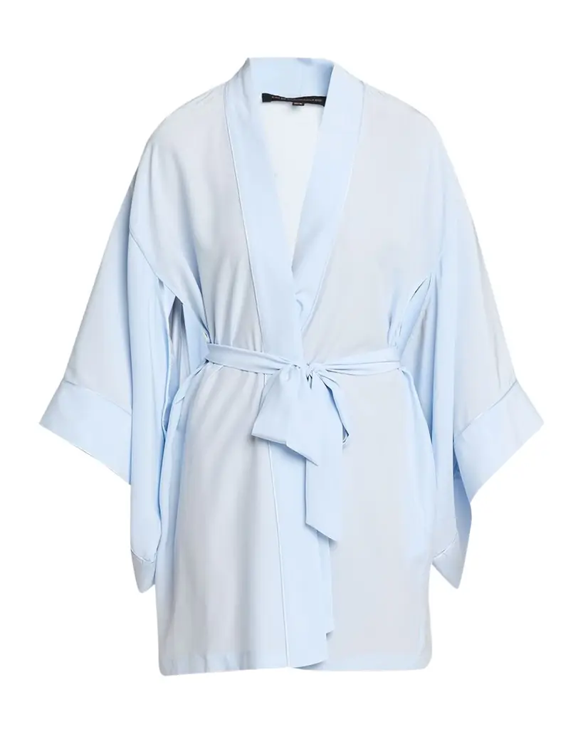 Kiki De Montparnasse Cutout-Sleeve Silk Charmeuse Kimono Robe