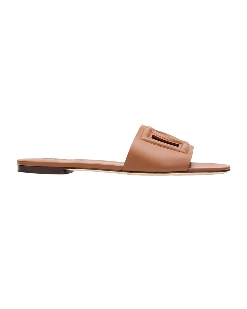 Dolce & Gabbana Cutout DG Flat Slide Sandals