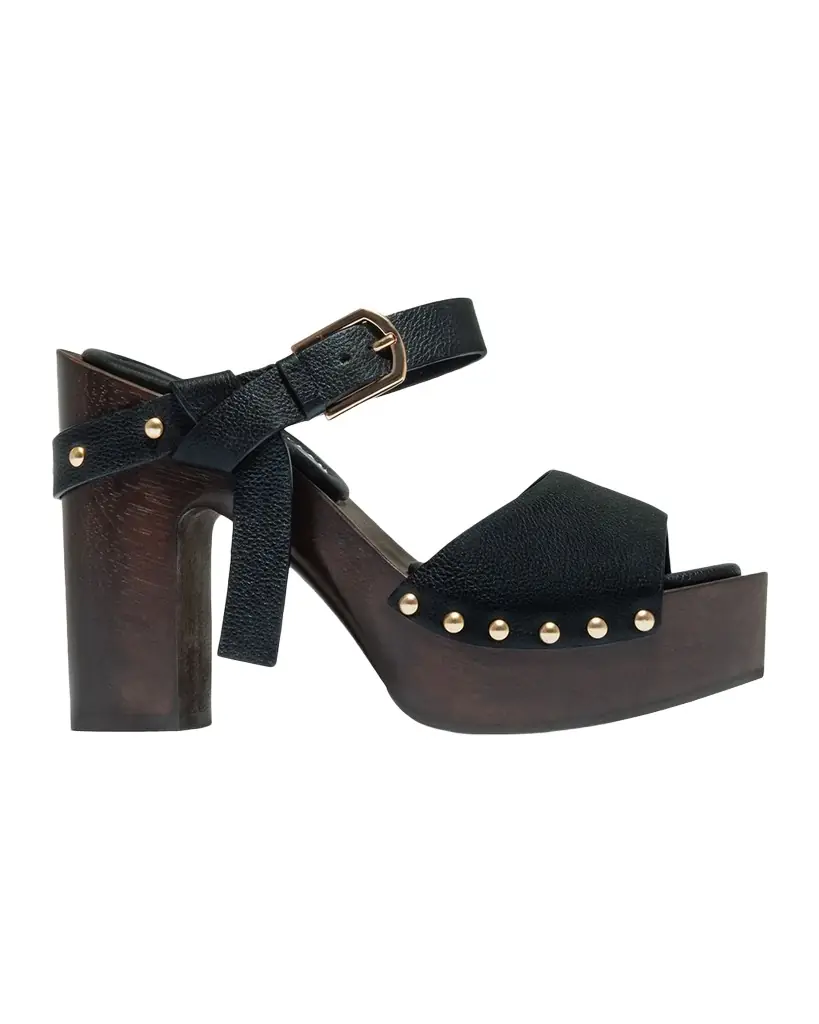 Bernardo 115mm Luxor Leather Platform Clogs