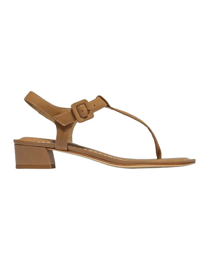 Bernardo Goyara Leather T-Strap Sandals