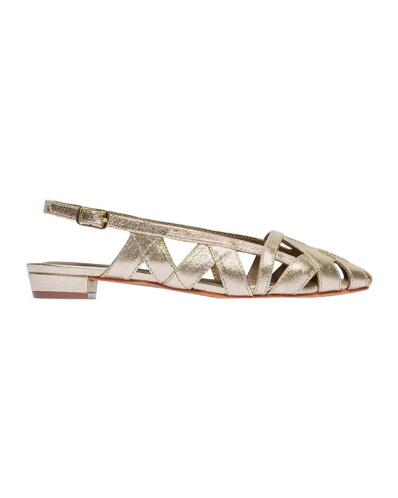 Bernardo Glinda Woven Leather Slingback Ballerina Flats